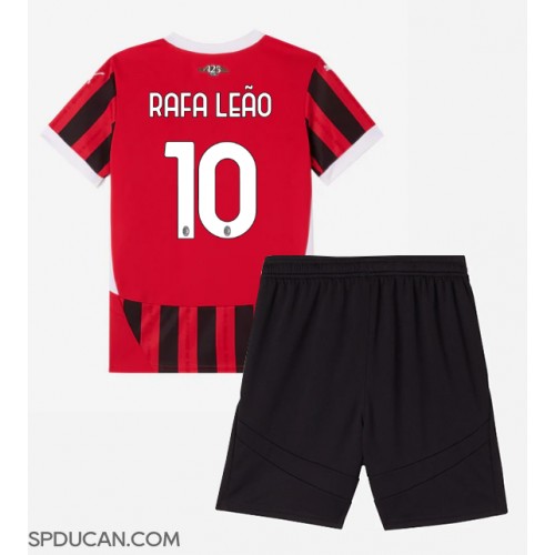 Dječji Nogometni Dres AC Milan Rafael Leao #10 Domaci 2024-25 Kratak Rukav (+ Kratke hlače)